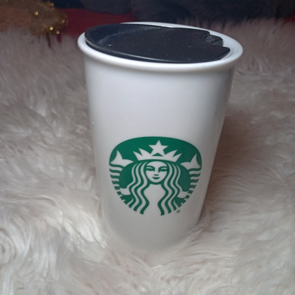 Starbucks Coffee White Ceramic Mug 12 FL.